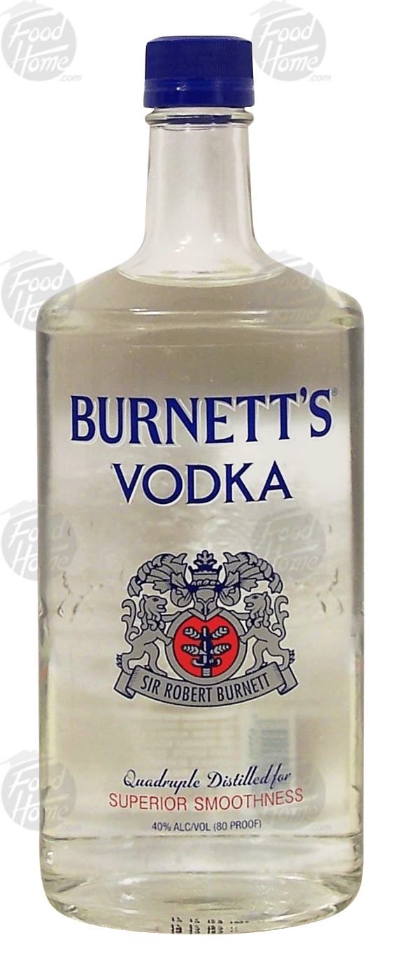 Burnett's  vodka, quadruple distilled, 40% alc. by vol. Full-Size Picture